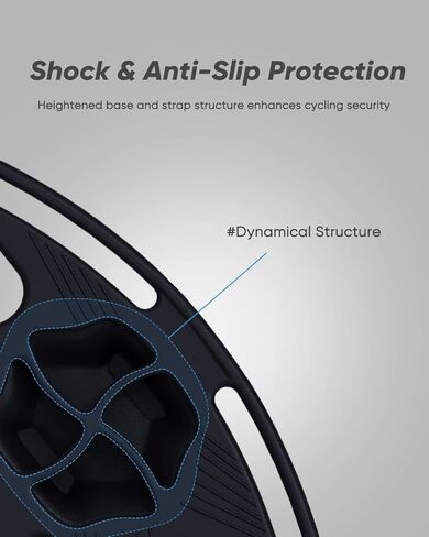 حامل هاتف للدراجة، متوافق عالميًا، حامل هاتف للدراجة من السيليكون قابل للتعديل، هواتف ذكية iPhone وAndroid مقاس 4.7-7.2 بوصة in Kuwait