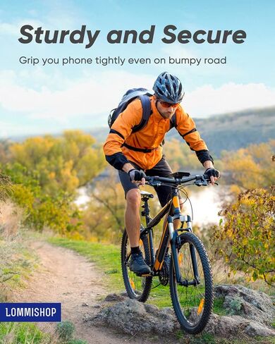 حامل هاتف للدراجة، متوافق عالميًا، حامل هاتف للدراجة من السيليكون قابل للتعديل، هواتف ذكية iPhone وAndroid مقاس 4.7-7.2 بوصة in Kuwait