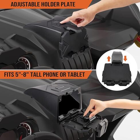 KEMIMOTO X3 Device Tablet Holder Storage Mount Compatible with 2017-2024 Can Am Maverick X3 / X3 Max DS MR RC Turbo R, 715002874 in Saudi Arabia