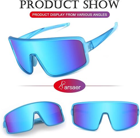 Karsaer Vision Men Women Sports Sunglasses Cycling Glasses Baseball Sunglasses for Youth Kids Teens 8-12 in Kuwait