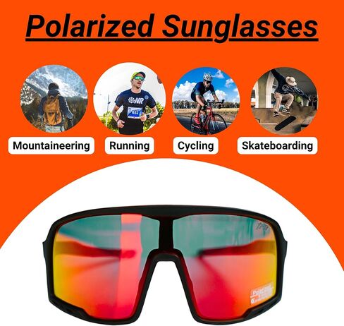 Adult Baseball Sunglasses UV400 Cool Sunglasses - Running Football Cycling Glasses, Sports Glasses + Case in Saudi Arabia