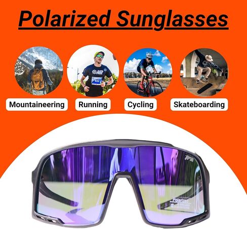 Adult Baseball Sunglasses UV400 Cool Sunglasses - Running Football Cycling Glasses, Sports Glasses + Case in Saudi Arabia