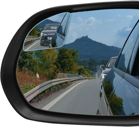 POMFW Blind Spot Mirror, 2 inch Rearview Convex Side Mirrors for Cars SUV Truck Van Stick on 3M Adhesive, Rear View HD Glass Frameless Sway Rotate adjustable Wide Angle 2PCS (Fanshaped) in Saudi Arabia