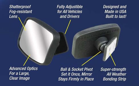 Made in USA, HD Metal Lense 360° Blind Spot Mirrors in Saudi Arabia