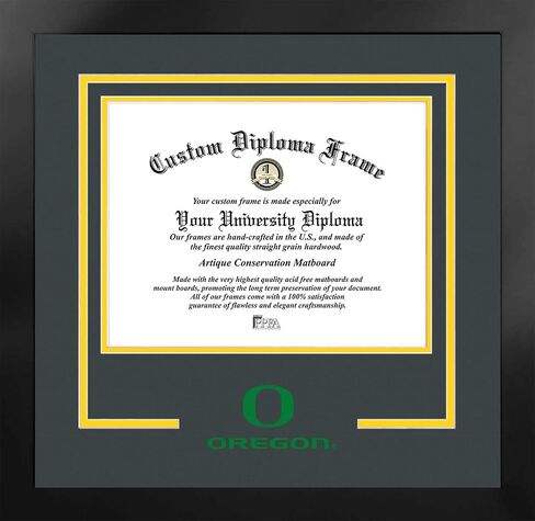 Campus Images NCAA Oregon Ducks Unisex Spirit Diploma Manhattan Black Frame with Bonus Lithograph, Black, One Size in Saudi Arabia