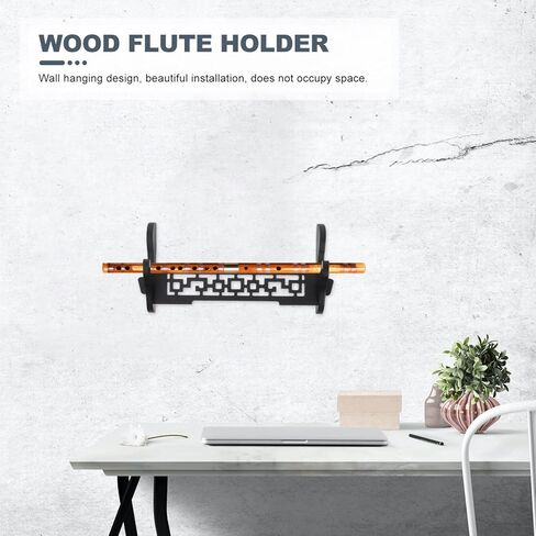 كابيلوك جدار الناي حامل الحائط قوس هوك الفلوت الصيني جدار الرف سطح المكتب المنظم الخشب الناي حامل توفير مساحة الناي حامل رفوف الحائط أصحاب الأسود طبقة واحدة خشبية in Kuwait