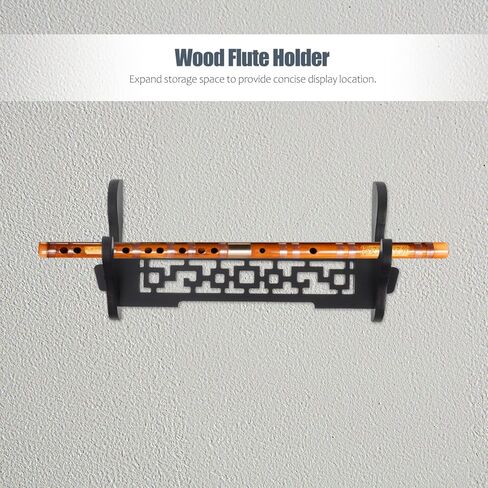 كابيلوك جدار الناي حامل الحائط قوس هوك الفلوت الصيني جدار الرف سطح المكتب المنظم الخشب الناي حامل توفير مساحة الناي حامل رفوف الحائط أصحاب الأسود طبقة واحدة خشبية in Kuwait