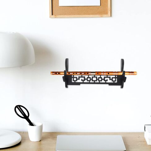كابيلوك جدار الناي حامل الحائط قوس هوك الفلوت الصيني جدار الرف سطح المكتب المنظم الخشب الناي حامل توفير مساحة الناي حامل رفوف الحائط أصحاب الأسود طبقة واحدة خشبية in Kuwait