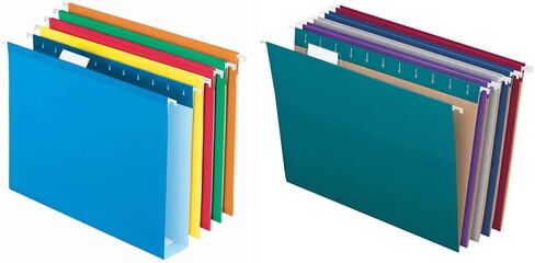 Pendaflex Extra Capacity Hanging File Folders (4152X2 ASST) and Pendaflex Hanging File Folders, Letter Size, Assorted Colors (81663) - Set of 2 in Saudi Arabia