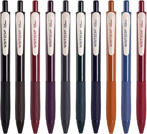 WRITECH Retractable Gel Pens Quick Dry Ink Pens Fine Point 0.5mm Multicolor For Journaling, Drawing, Doodling, and Notetaking (Multicolor) in Kuwait