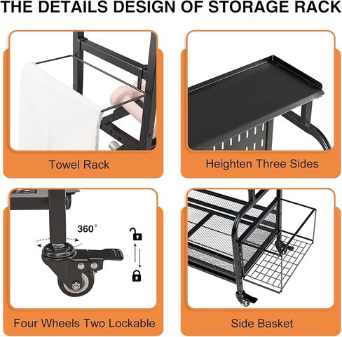 Lauren&Harold Large Dumbbell Rack Weight Rack, Home Gym Storage Rack for Dumbbells Kettlebells Yoga Mat, Weight Rack Stand for Dumbbells, All in One Workout Equipment Storage with Wheels and Hooks in Kuwait
