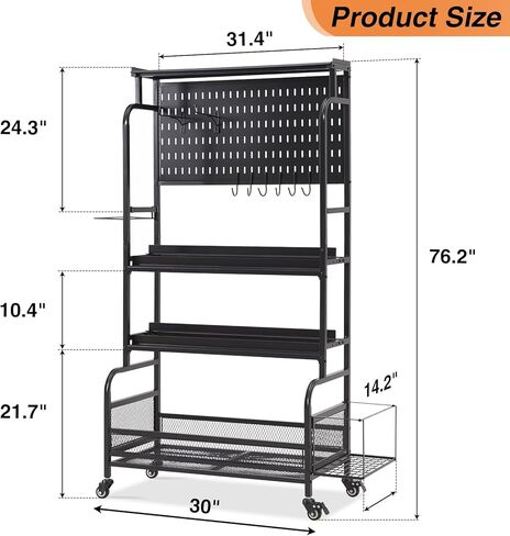 Lauren&Harold Large Dumbbell Rack Weight Rack, Home Gym Storage Rack for Dumbbells Kettlebells Yoga Mat, Weight Rack Stand for Dumbbells, All in One Workout Equipment Storage with Wheels and Hooks in Kuwait