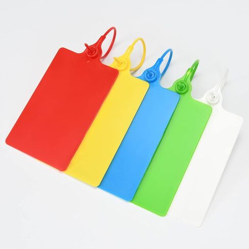 100 Black Plastic Tags Shipping Tags Water Proof Tags for Labeling Shipping Labels Security Seals Writable Marker Ties Hanging Tags Storage Tag with One Marker Pen in Saudi Arabia