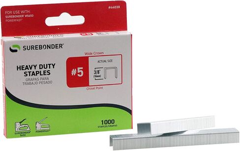 Surebonder 44038 عالي التحمل، تاج عريض، نوع خط التأرجح مع طول ساق 3/8 بوصة، 1000 قطعة in Saudi Arabia