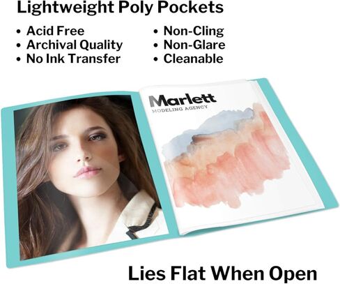 Dunwell Binder with Plastic Sleeves 24-Pocket (Black), Presentation Book, 8.5 x 11 Portfolio Folder with Clear Sheet Protectors, Displays 48 Pages of Documents, Certificates, Keepsakes in Kuwait