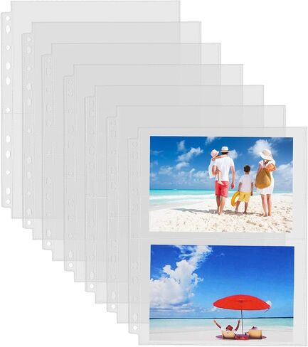 30 حزمة من واقيات صفحات الصور أو البطاقات البريدية شديدة التحمل من Sooez، وأكمام حامل صور بلاستيكية شفافة لـ 3 مجلدات حلقات، وجيبين مقاس 5 بوصة × 7 بوصة لكل صفحة، تحميل علوي مثالي للفحص والتنظيم in Saudi Arabia