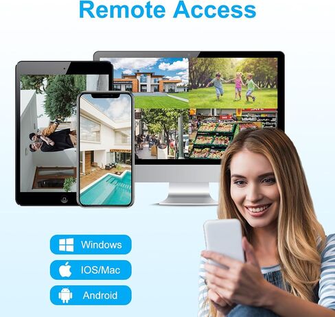نظام كاميرا أمان Anpviz 8 قنوات PoE مع اكتشاف الإنسان/المركبة، مسجل 4K 8CH NVR مع محرك أقراص ثابتة سعة 4 تيرابايت، 8 قطع ذكية مزدوجة الألوان للرؤية الليلية كاميرات IP خارجية مع صوت للتسجيل على مدار الساعة طوال أيام الأسبوع in Kuwait