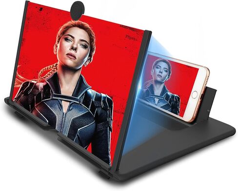 16 inch Foldable Phone Screen Magnifier Mobile Phone Amplifier with Folding Stand Holder Enlarger for Movies,Videos,Reading. Portable Cell Phone Magnifier Screen,Compatible with All Smartphones(White) in Saudi Arabia