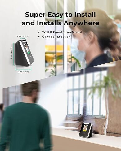 ANVIZ Time Clocks for Employees Small Business - CX7 Biometric Clock in and Out Machine - Face + RFID + Pin Punching in one, Support Door Access, with Professional Cloud Software (0 Monthly Fee) in Kuwait