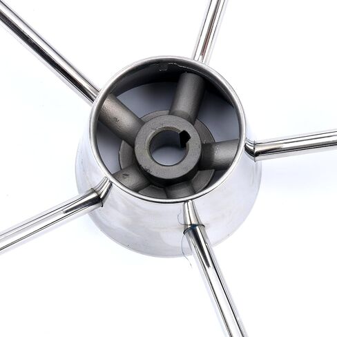 عجلة قيادة Amarine Made ذات 5 قضبان مدمرة بحرية للقارب مقاس 13-1/2 بوصة مع مقبض ومقبض من الفوم الأسود in Kuwait