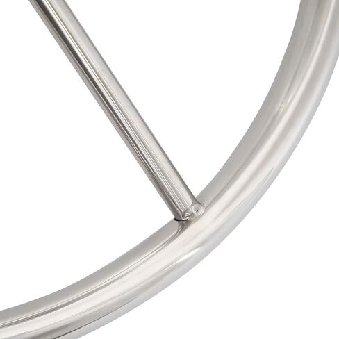 NovelBee 5 Spoke Dia.15-1/2 "عجلة قيادة قارب من الفولاذ المقاوم للصدأ مع مقبض تحكم وغطاء in Kuwait