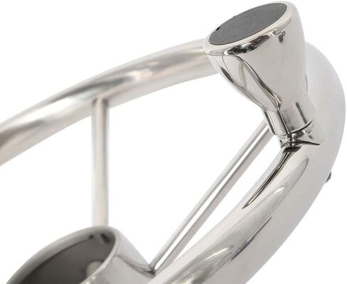 NovelBee 5 Spoke Dia.15-1/2 "عجلة قيادة قارب من الفولاذ المقاوم للصدأ مع مقبض تحكم وغطاء in Kuwait