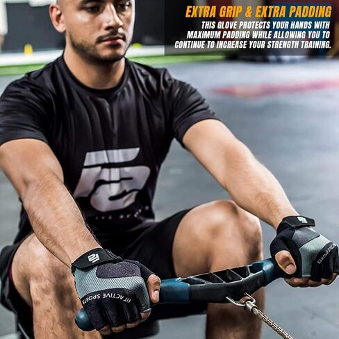 Fit Active Sports Max Grip Weight Lifting Workout Gloves for Gym Lifting, Biking, Fitness Training | Lightweight, Breathable, Non Slip | Men and Women in Saudi Arabia