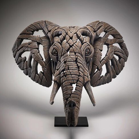 Enesco Edge Sculpture تمثال نصفي لرأس الفيل، 18.5 بوصة، بني in Saudi Arabia