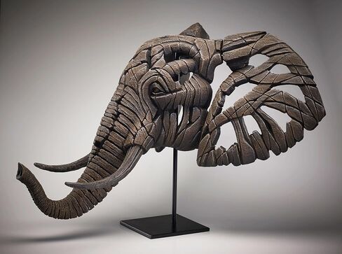 Enesco Edge Sculpture تمثال نصفي لرأس الفيل، 18.5 بوصة، بني in Saudi Arabia