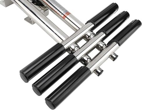 Boat Ladder Marine Sport/Diver Ladder 3 Steps Dual Vertical Telescoping Tube with 2.56" Transom Mounting Extension Shim & Mounting Screws Stainless Steel Boat Telescopic Dive Ladder in Saudi Arabia