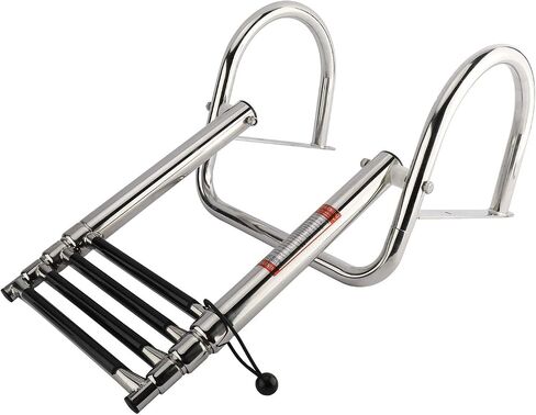 YaeMarine Stainless Steel in-Board 4 Steps Telescoping Ladder Folding Dock Ladder for Marine Boat Yacht Swimming Pool in Saudi Arabia