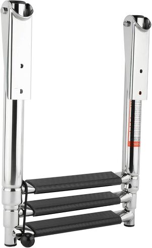 HYDDNice Boat Ladder, 3 Step Ladder Stainless Steel Telescoping Marine Boat Ladder Swim Step Ladder in Saudi Arabia