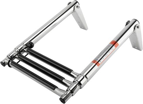 HYDDNice Boat Ladder, 3 Step Ladder Stainless Steel Telescoping Marine Boat Ladder Swim Step Ladder in Saudi Arabia