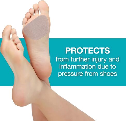 Steins Moleskin Foot Pads, Metatarsal Cushion, Moleskin Heel Pads, Protects Bunions, Callus and Blister Pads, Alleviates Shoe Friction, 19, 100 Count, Tan in Kuwait