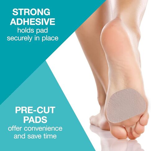 Steins Moleskin Foot Pads, Metatarsal Cushion, Moleskin Heel Pads, Protects Bunions, Callus and Blister Pads, Alleviates Shoe Friction, 19, 100 Count, Tan in Kuwait