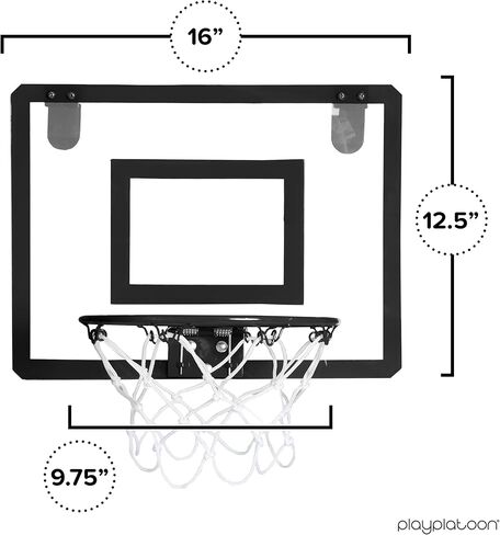 Play Platoon Mini Basketball Hoop for Door - 16 x 12 Inch Bedroom Basketball Hoop Indoors Set in Saudi Arabia