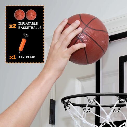 Play Platoon Mini Basketball Hoop for Door - 16 x 12 Inch Bedroom Basketball Hoop Indoors Set in Saudi Arabia