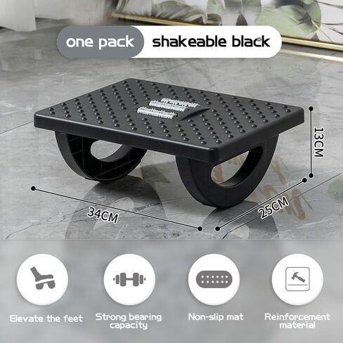 Foot Rest Under Desk, Under Desk Footrest Rocking, Larger Size Office Desk Footrest, Rocking Foot Nursing Stool, Rocker Balance Board, Ergonomic Design for Posture Support, Office and Home Use (White) in Saudi Arabia