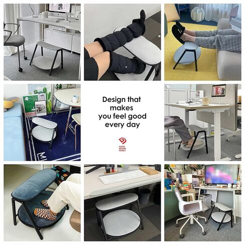 مسند قدم مكتب 'رومو DSP مع غطاء شبكي رمادي داكن' يناسب جسدي، مقعد قابل للتعديل بطبقة مزدوجة، مسند للقدمين + مسند للقدمين، حياة مكتبية إبداعية مريحة in Kuwait