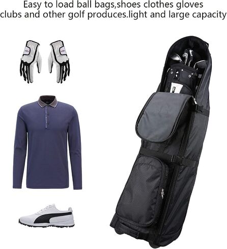 LONGCHAO Golf Travel Bag- Foldable Golf Traveling Case with Wheel, Lightweight Golf Travel Bag for Airline in Saudi Arabia