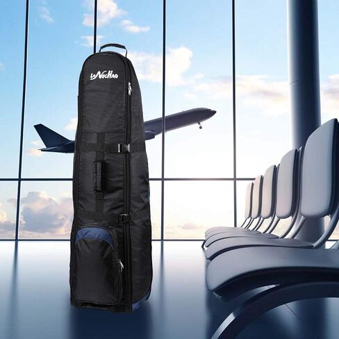 LONGCHAO Golf Travel Bag- Foldable Golf Traveling Case with Wheel, Lightweight Golf Travel Bag for Airline in Saudi Arabia