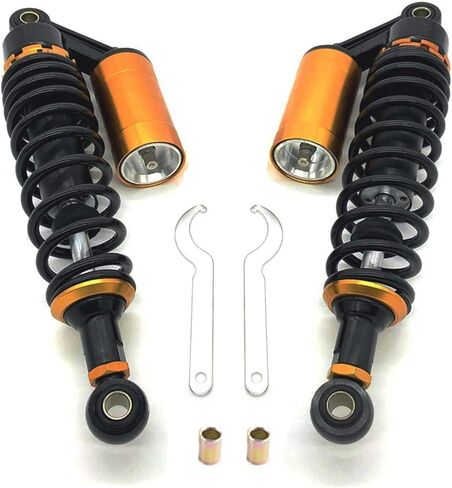 MOTLTECH 11 بوصة 280 مم ممتص الصدمات للدراجات النارية تعليق خلفي قابل للتعديل ممتص الصدمات الهوائي عالمي متوافق مع هوندا سوزوكي ياماها كاواساكي ATV Go Kart Quad Dirt Sport Bikes، زوج واحد in Kuwait