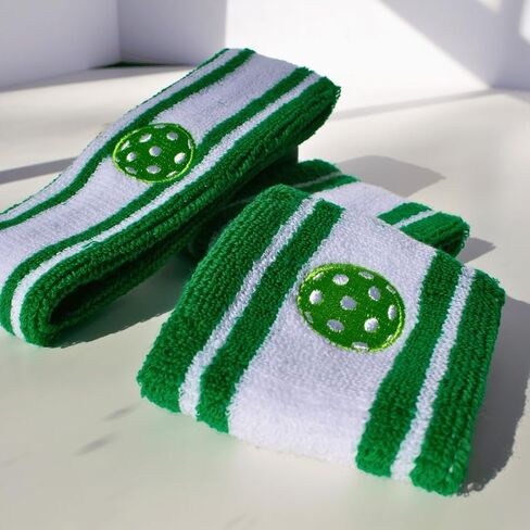 Pickleball Headband, Sweatband Set | Pickleball Accessories, Equipment, Gift | 100% Cotton Absorbent Terry Cloth in Saudi Arabia