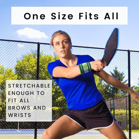 Pickleball Headband, Sweatband Set | Pickleball Accessories, Equipment, Gift | 100% Cotton Absorbent Terry Cloth in Saudi Arabia