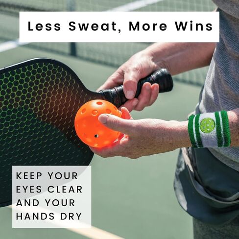 Pickleball Headband, Sweatband Set | Pickleball Accessories, Equipment, Gift | 100% Cotton Absorbent Terry Cloth in Saudi Arabia