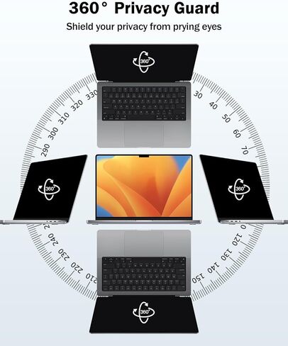 شاشة خصوصية F FORITO متوافقة مع جهاز MacBook Pro مقاس 13 بوصة (2016-2022، M1، M2)، فلتر خصوصية للكمبيوتر المحمول مضاد للوهج ومضاد للضوء الأزرق in Saudi Arabia