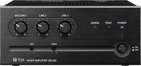 TOA Electronics BG-235 MIxer Amplifier, 35W Rated Output, All Inputs/Outputs Have Removable Terminal Blocks, Any of the 3 Inputs Assignable to MOH/ZONE 2 Out, Provides Auto/Manual Mute Function in Saudi Arabia