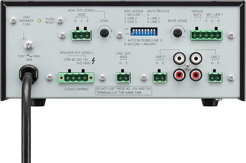 TOA Electronics BG-235 MIxer Amplifier, 35W Rated Output, All Inputs/Outputs Have Removable Terminal Blocks, Any of the 3 Inputs Assignable to MOH/ZONE 2 Out, Provides Auto/Manual Mute Function in Saudi Arabia