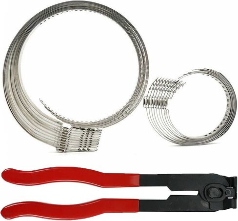 24 Pcs Universal Adjustable Axle CV Joint Boot Crimp Clamps Small & Large Kits in Saudi Arabia