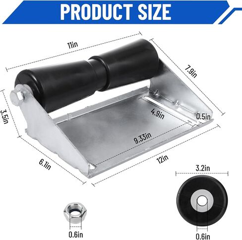 Venussar Boat Trailer Rollers with Brackets 8" 10" 12" Keel Roller Assembly Kit for Boat Trailer in Saudi Arabia